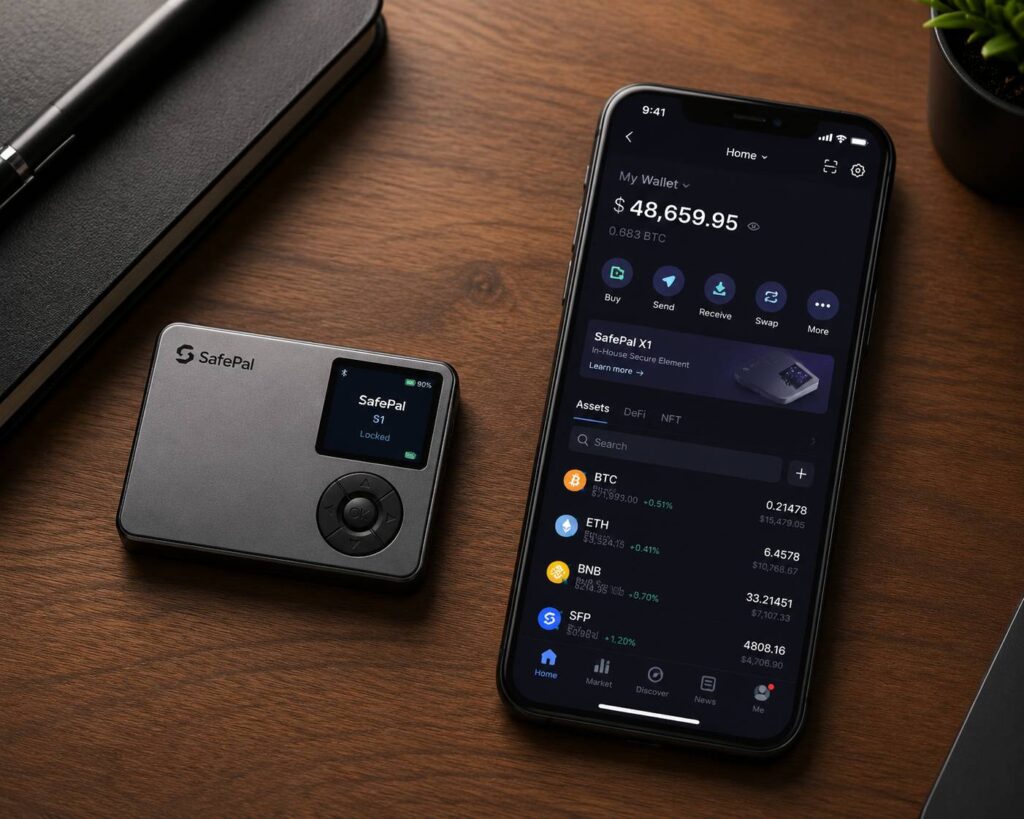مقایسه کیف پول سخت‌افزاری سیف‌پل و کیف پول نرم‌افزاری برای ذخیره امن ارز دیجیتال و انجام معاملات